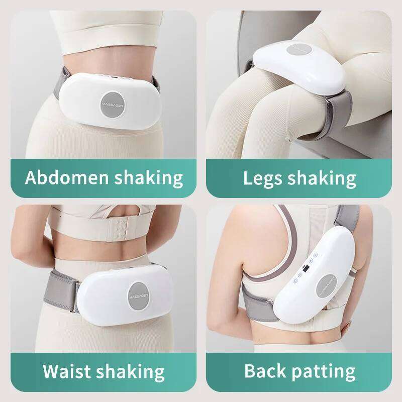 Electric Belly Shaking Massager Portable Wireless Abdominal Massage Belt Hine With Vibration Multi Modes Heating Fat Burner