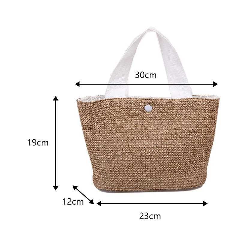 New Trendy Summer Beach Vacation Bags By The Seaside Retro Handbags Straw Woven Bags for Women XJ250620