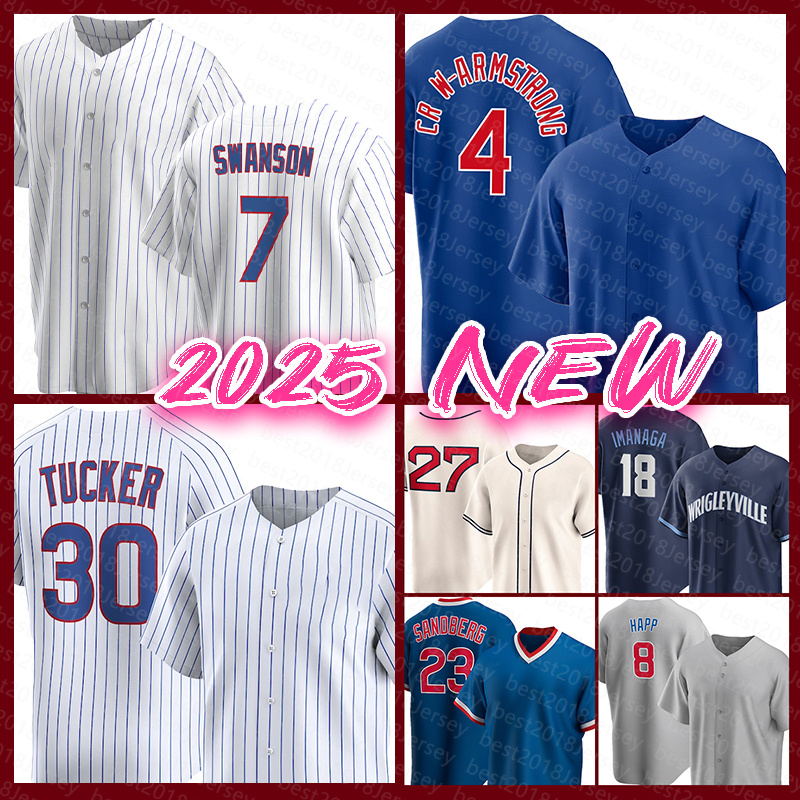 Mens Kyle Tucker Baseball Jerseys Pete Crow-Armstrong Dansby Swanson Cubs Nico Hoerner Shota Imanaga Justin Steele Seiya Suzuki Ryne Sandberg Ian Happ