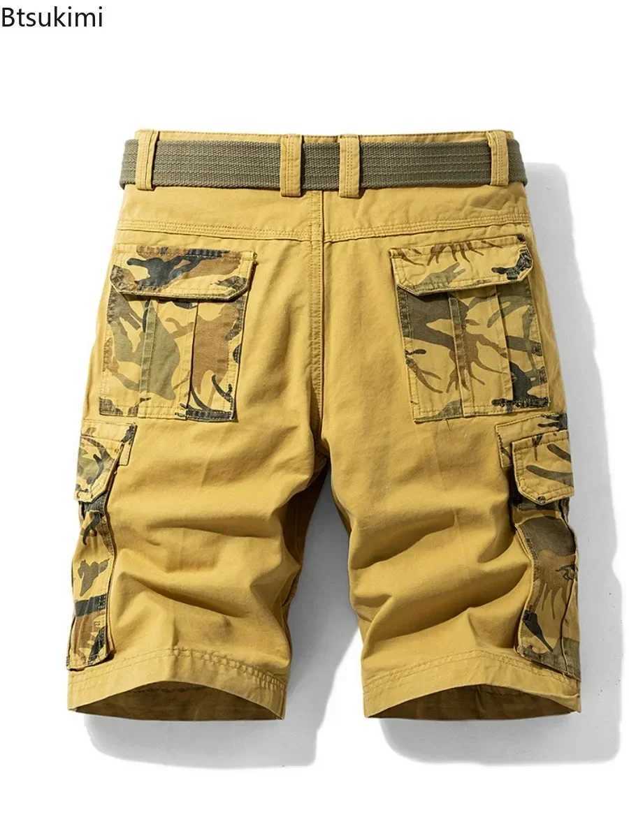 Summer Fashion Tooling Shorts for Men Casual Loose Cargo Shorts Outdoor Sport Pants Men Versatile Straight Cotton Short Trousers W250621