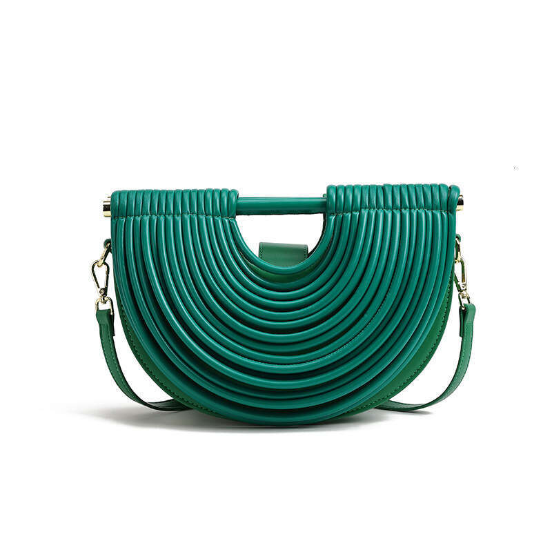 2025 New Handwoven Shoulder Crossbody Noodle Knot Design Handbag Semi-circle Women's designer Bag