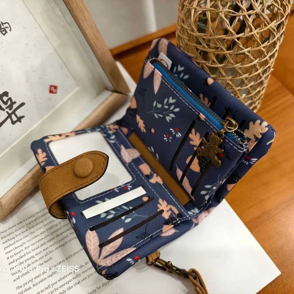 Women Cute Zipper Hasp Short Wallet PU Leather-Capacity Coin Purse Money Bag Frosted Printing ID Card Holder Cute Clutch Z250621