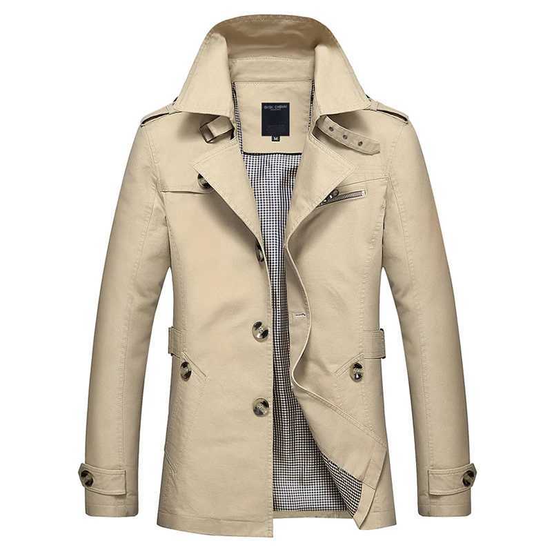 2024 Men Spring Business Solid Color Cotton Lapel Jacket Men Autumn Comfortable Outdoors Casual Fashion Windproof Jacket Male XJ250621