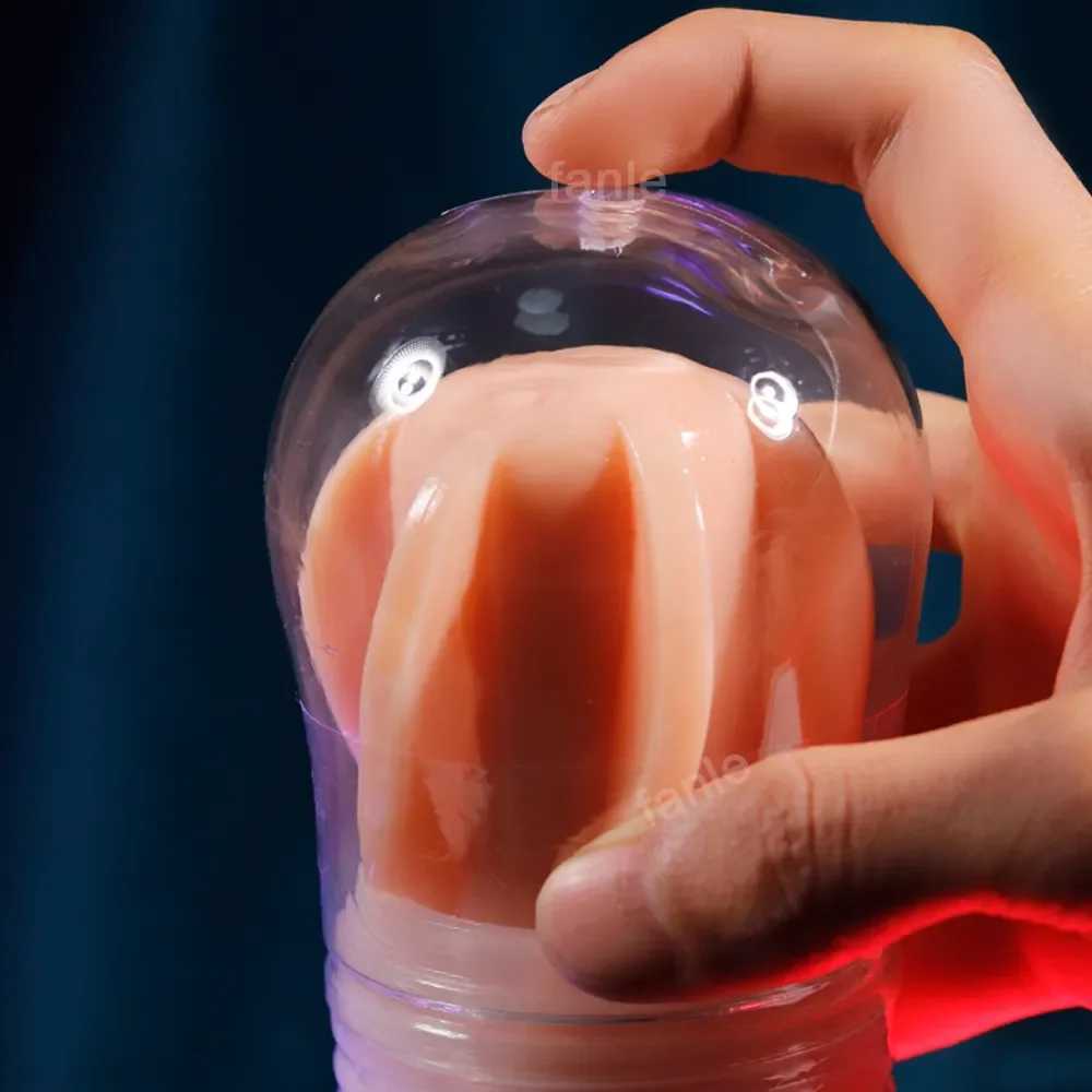 Male Masturbation Vagina Pussy Pocket Vacuum Endurance Exercise for Men Masturbator Cup Sex Toys Blowjob Adult Glans Trainer W250621