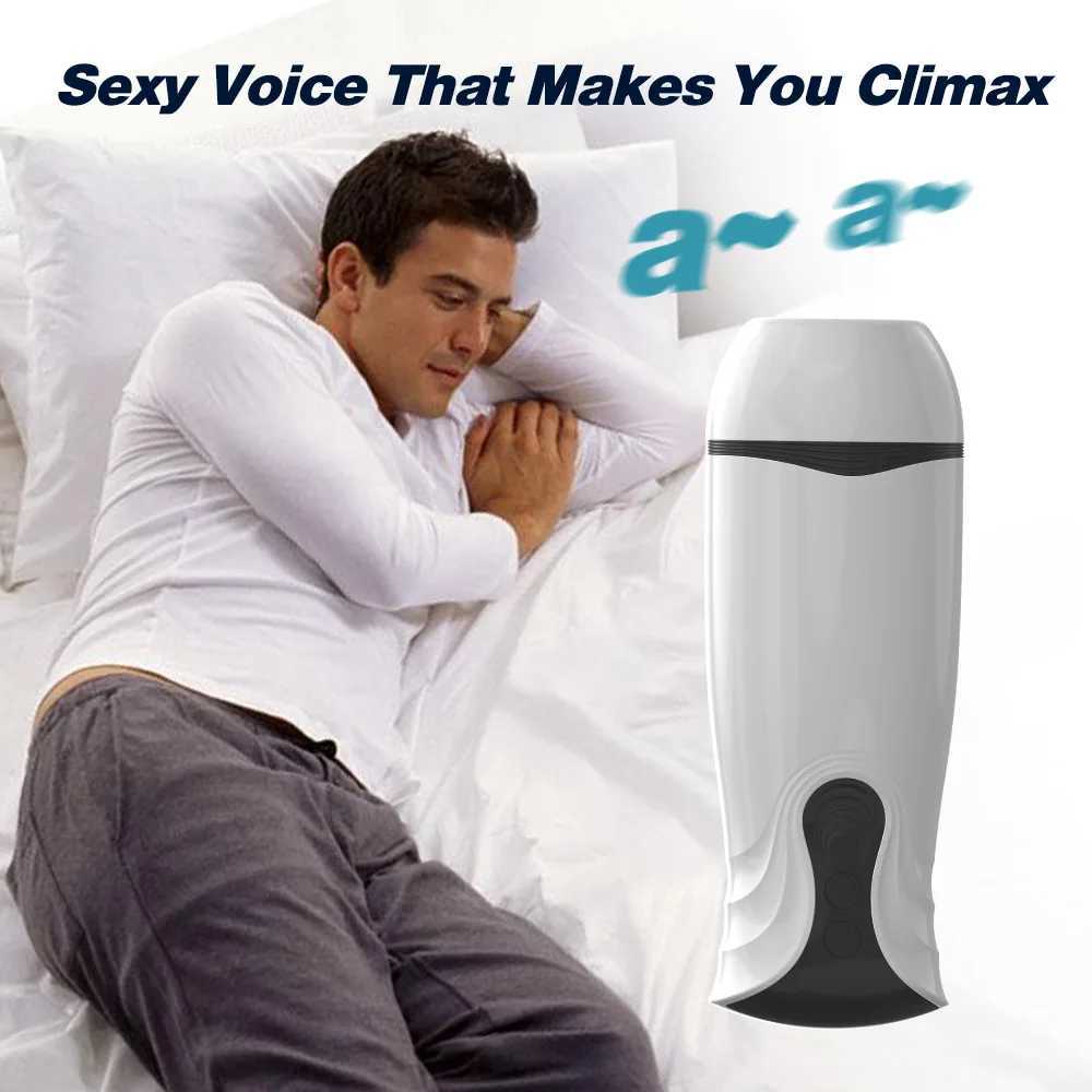 Automatic Male Masturbator Vibrating Sucking Machine Vacuum Simulation Oral Sex Delayed Ejaculation Trainer for Adult Sex Toys W250621