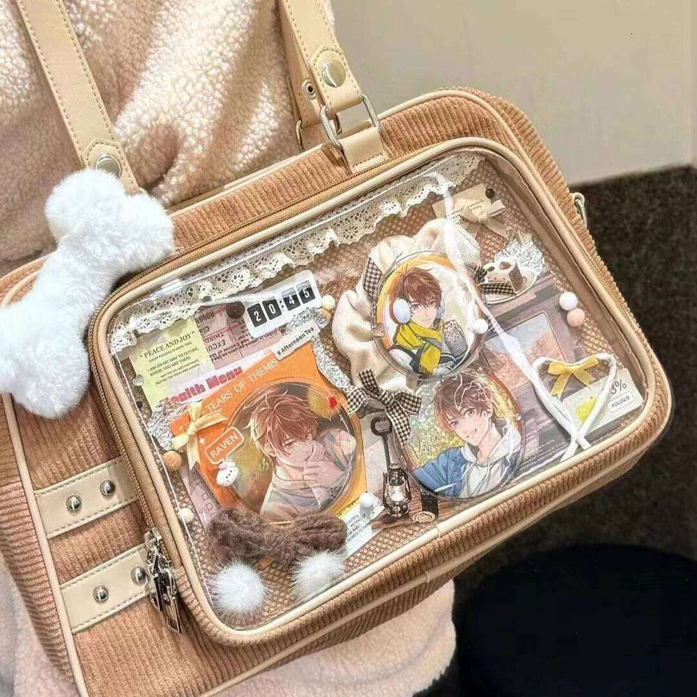 Japanese Ita Badge Trading Card Storage PVC Transparent Display Large Capacity Handbag Backpack Commuter Women's Bag