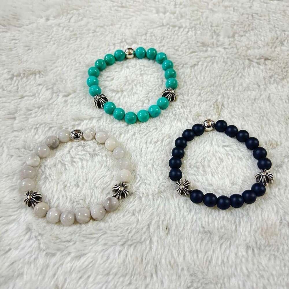 White Copper Heart of Darkness 3 Accessories 8M Beads Niche Light Chinese Style Bracelet