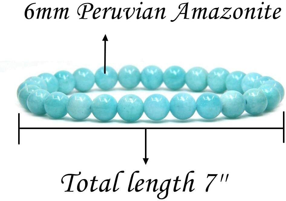 Attract Prosperity bracelet Ward Off Evil Handmade Gem Semi Precious Natural high-quality crystal 6mm Round Beads Stretch Bracelet Unisex