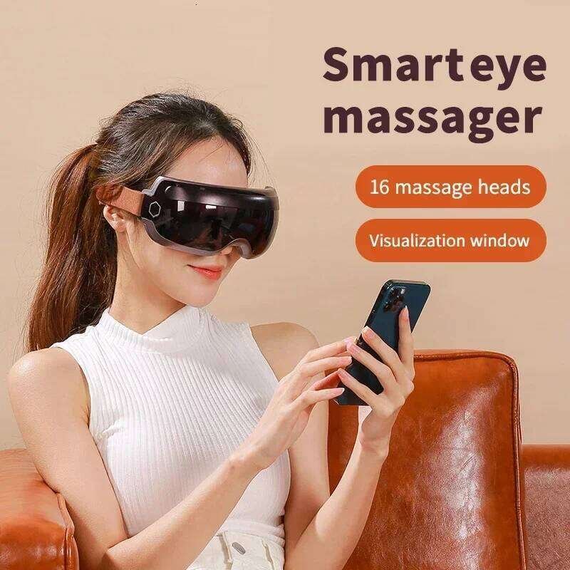 Sleep Massager Heat Smart Airbag Vibration Care Compress Bluetooth Music Eye Massage Relax Fatigue Foldable Portable