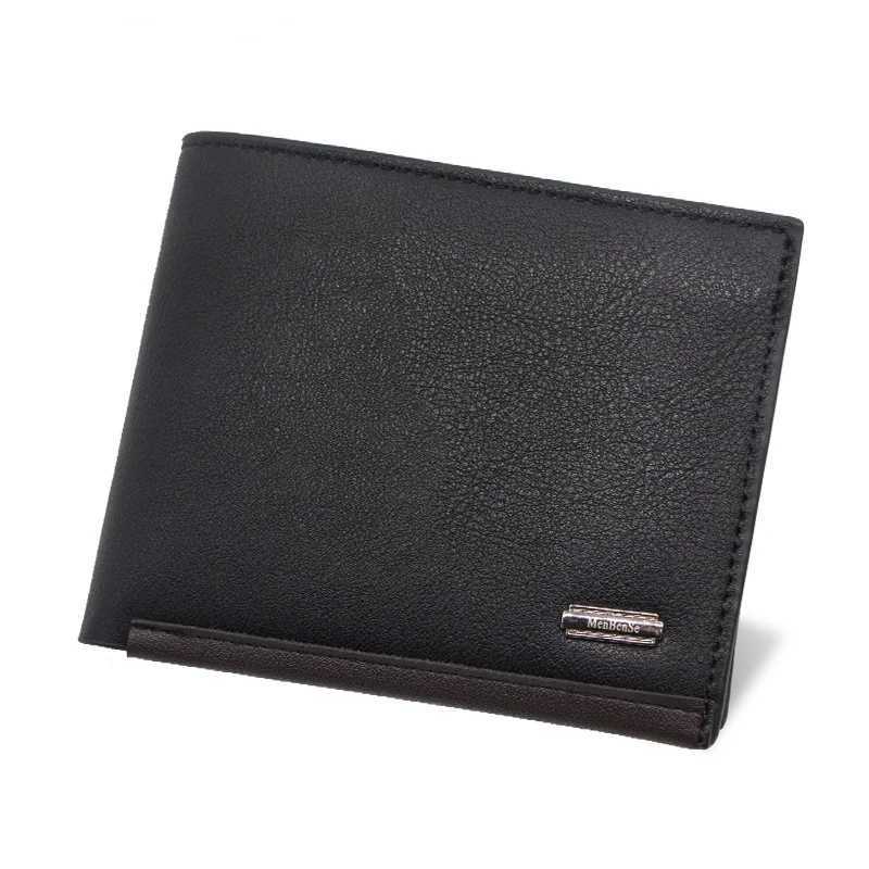 Mens Wallet Money Bag Solid Color Leather Business Large-capacity FAshion Business Wallet Vintage Male Wallets Purse Z250621