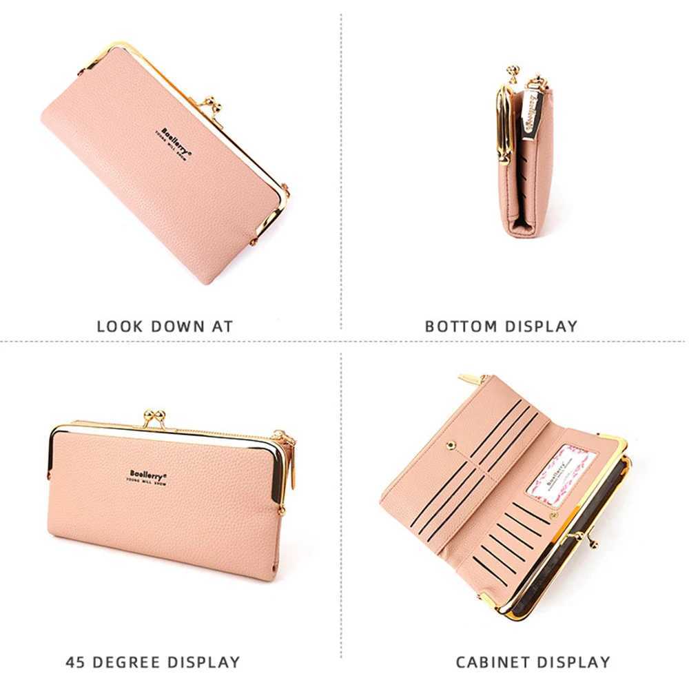 Baellery New Long Women Handbag Wallets Phone Bags High Quality Card Holders Female Purses Zipper Coin Pocket Womens Wallet Z250621