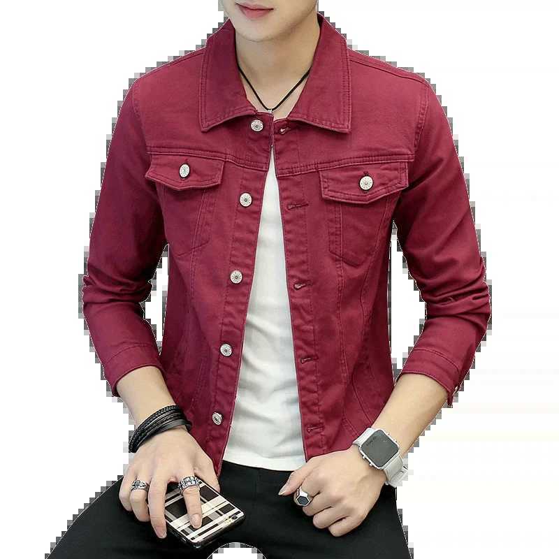 2025 New Mens Denim Jacket Slim Fit Fashion Jeans Jackets Pocket Jacket Coat Men Male Spring Autumn Classic Black White Coat XJ250621