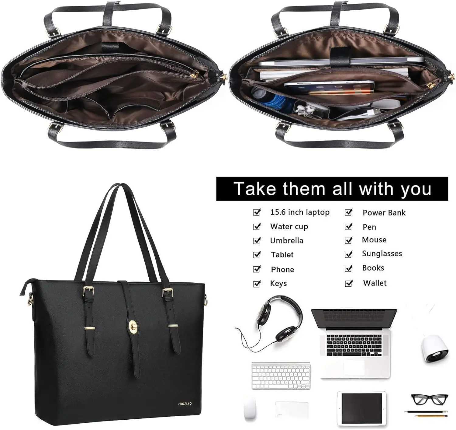 Laptop Tote Bag for MacBook Pro 16 inch 2024-2019 M2 A2780 M1 A2485 Pro/Max A2141 15 15.6 inch Notebook PU Leather Briefcase Z250621