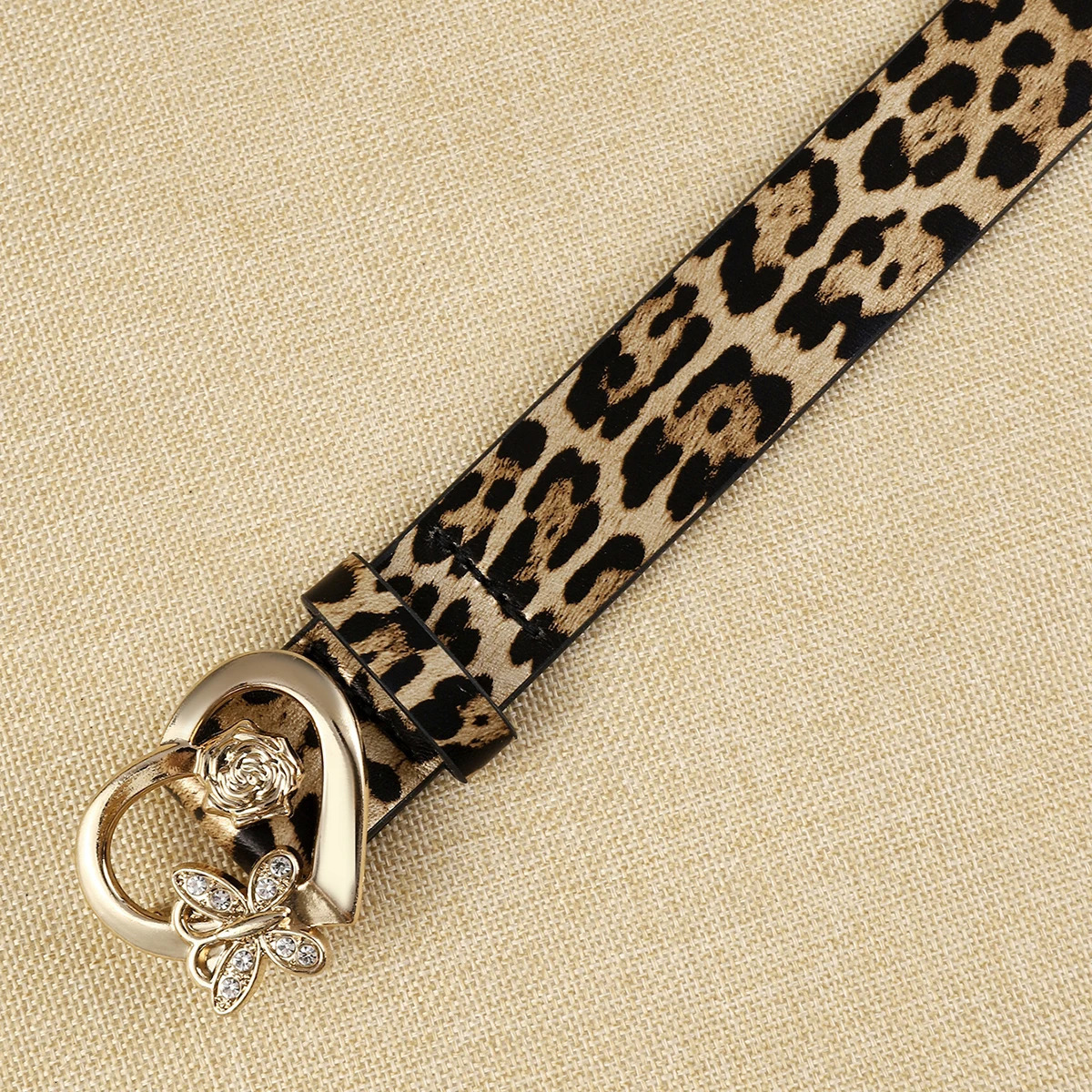 1 Leopard Print PU Womens Belt Bohemian Style Belt Love Metal Buckle Fashion Party Wear Date Essentials 250617