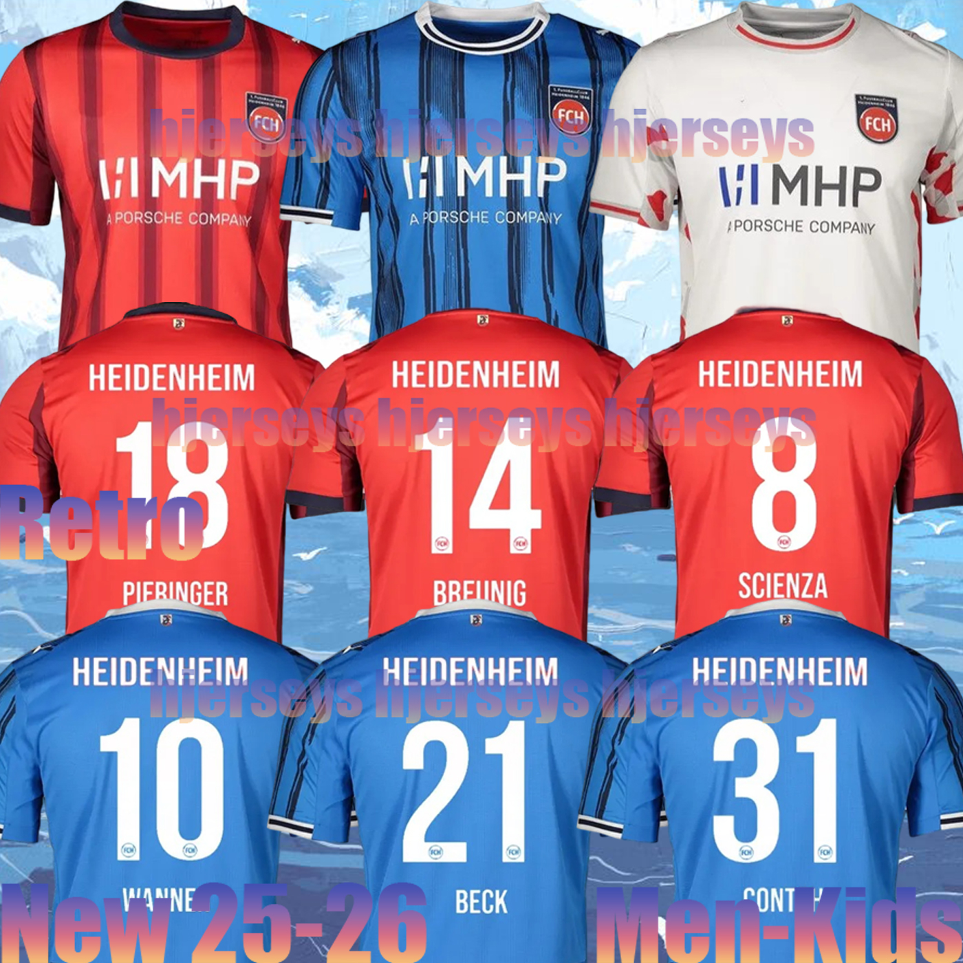 XXXL 4XL 25 26 1. FC Heidenheim 1846 Soccers Jerseys HONSAK PIERINGER SCIENZA 2025 BREUNIG CONTEH Football Shirts ZIVZIVADZE SCHIMMER WANNER SCHOPPNER Mens Uniforms