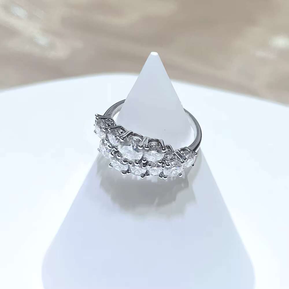 White Gold Moissanite Wedding Ring 14K 18K for Women