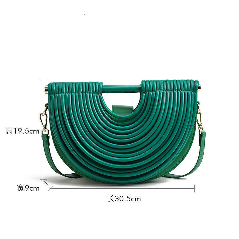2025 New Handwoven Shoulder Crossbody Noodle Knot Design Handbag Semi-circle Women's designer Bag