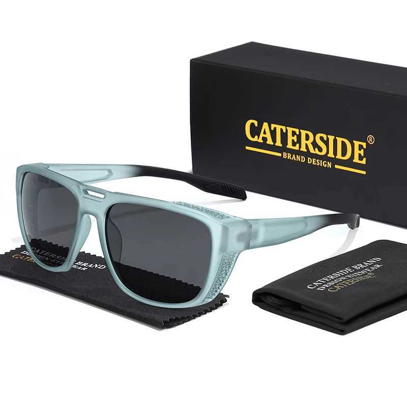 CATERSIDE Punk Sports Men Polarized Sunglasses Large Round Frame Vintage Womens Sunglasses Cycling Fishing Driving UV400 W250621