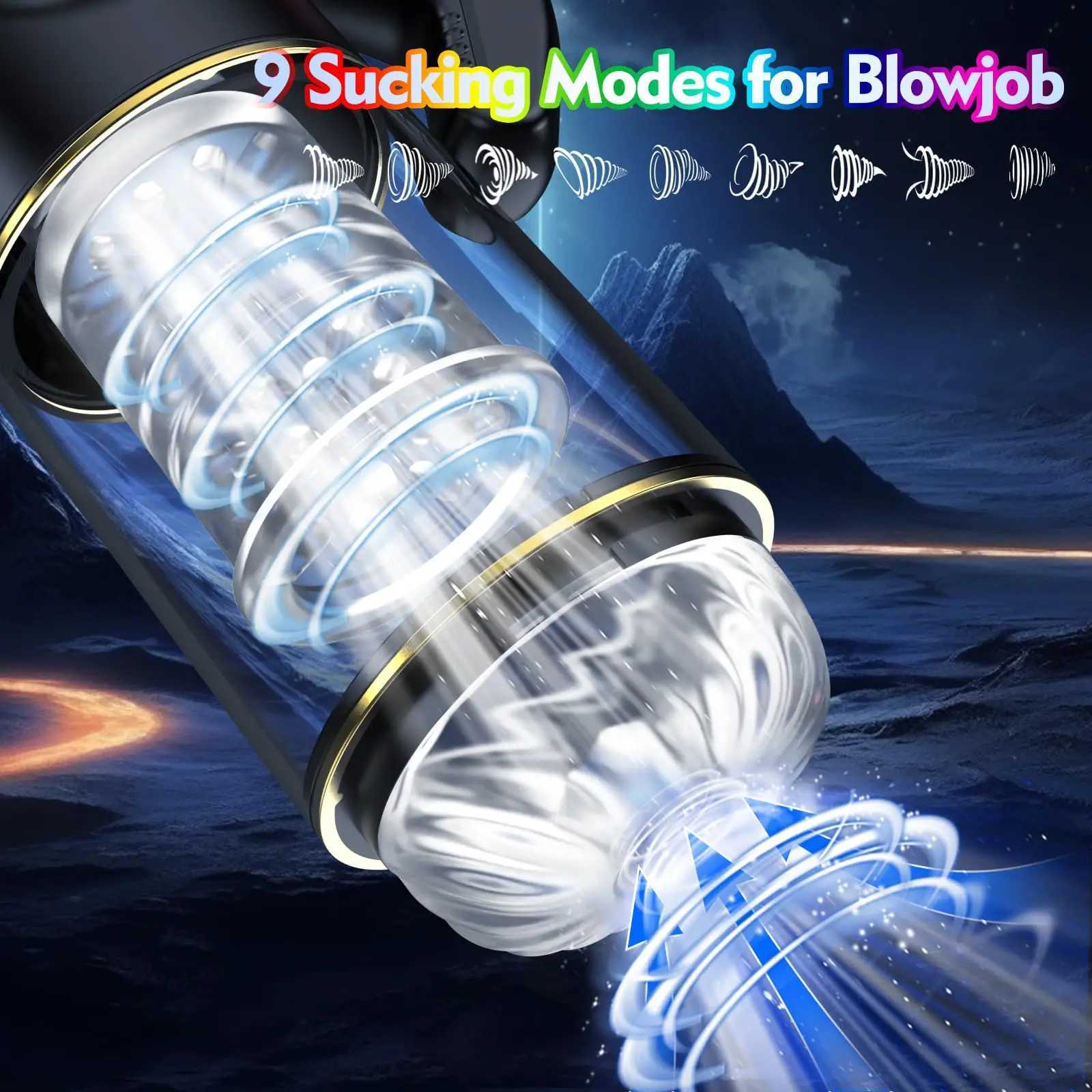 Automatic Thrusting Rotating Male Masturbators with Gamepad Powerful Sucking Masturbation Cup Pocket Pussy Sex Toys for Men 8+ W250621