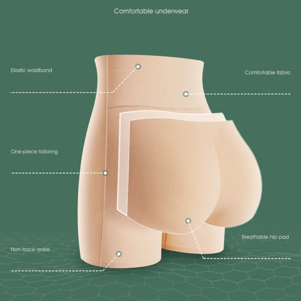 1pcs Padded Butt Lifter Corrective Underwear Butt Enhancer Body Shaper Modeling Strap Fake Hip Shapwear Panty Push Up Panties 250617