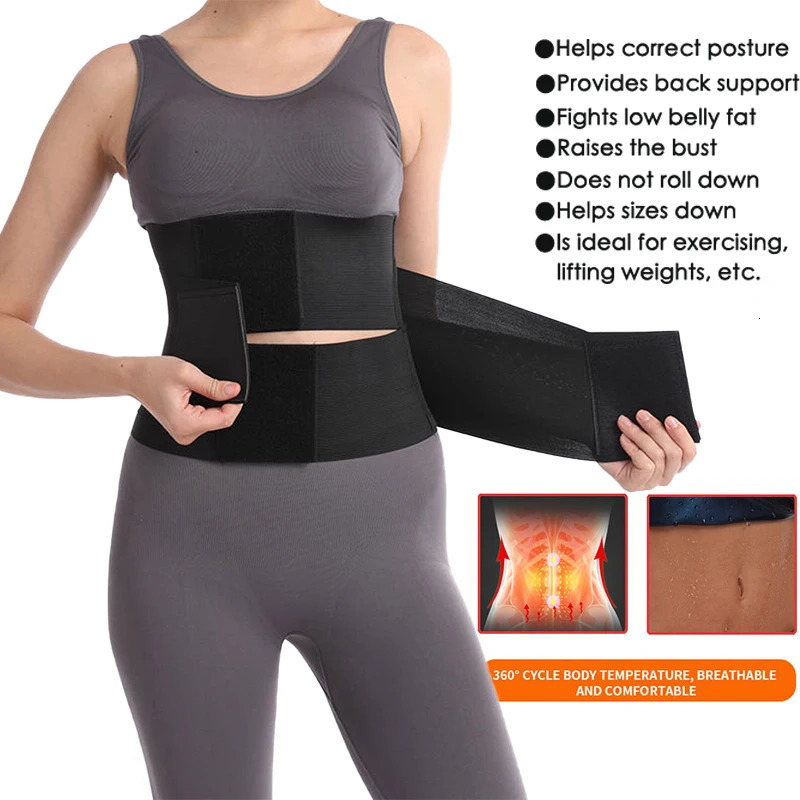 High Elasticity Women Fitness Lose Weight Compression Double Waist Trainer Fat Tummy Control Waist Trimmer Back Support Belt Gym 250617