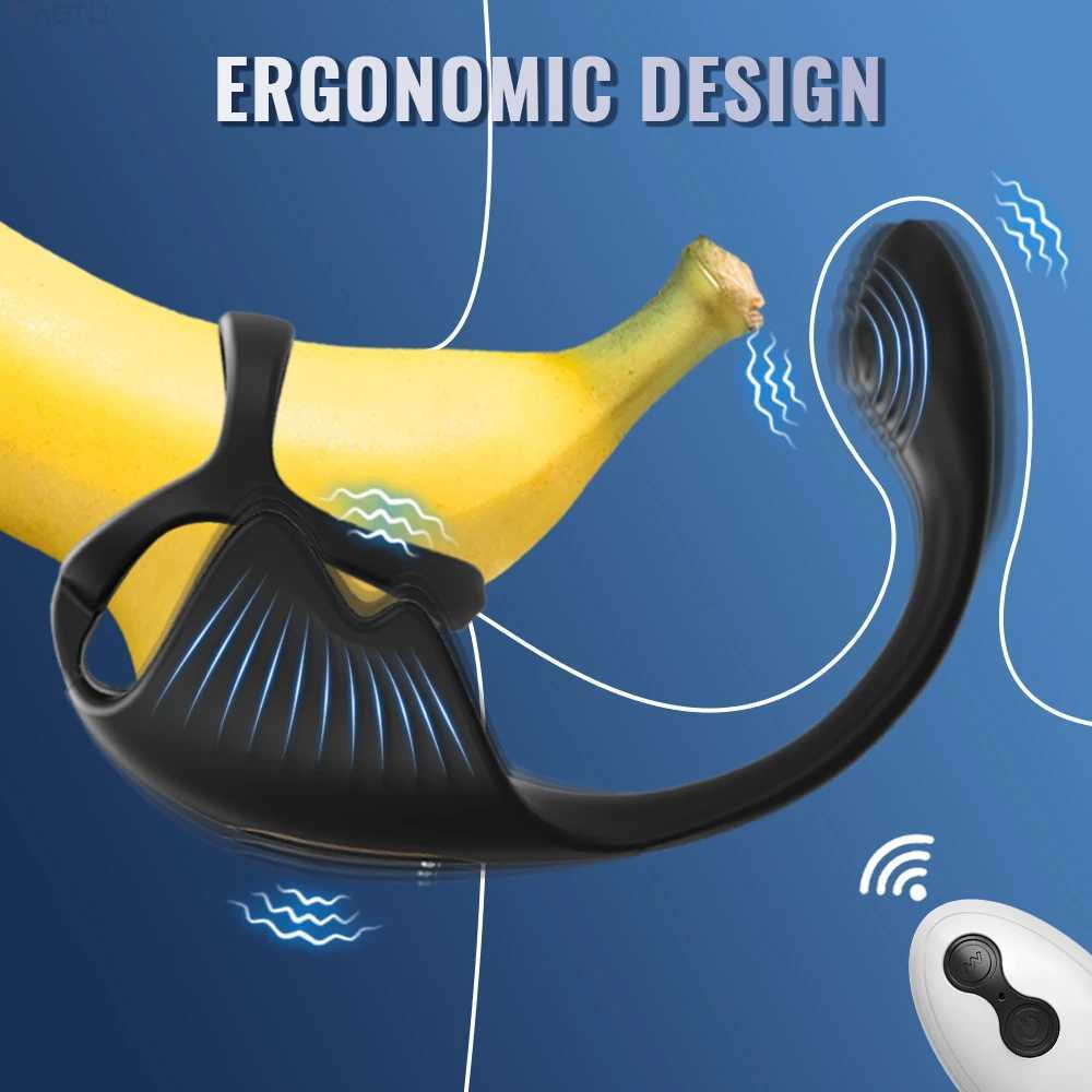 Vibrating Butt Plug Cock Ring for Men Remote Control Anal Vibrator Prostate Massager Gay Anal Plug Adult Goods Sex Toy for Men W250621
