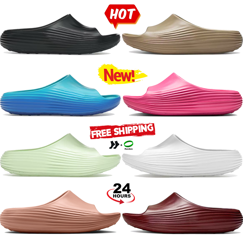 Designer slides for Men Women ReactX Rejuven8 sandals slippers Black Khaki Summit White Team Red Summer Beach Foam Flat Sandal Waterproof Slipper Womens Mens shoes