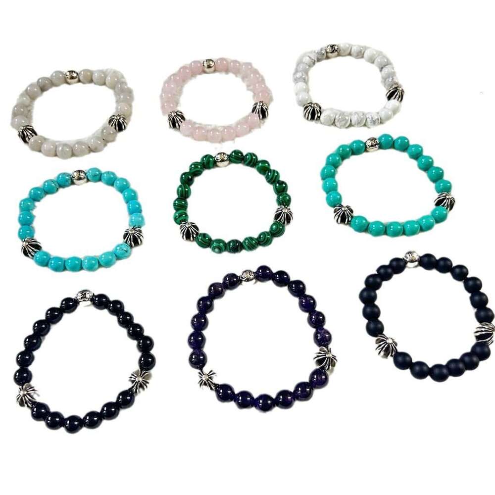 White Copper Heart of Darkness 3 Accessories 8M Beads Niche Light Chinese Style Bracelet