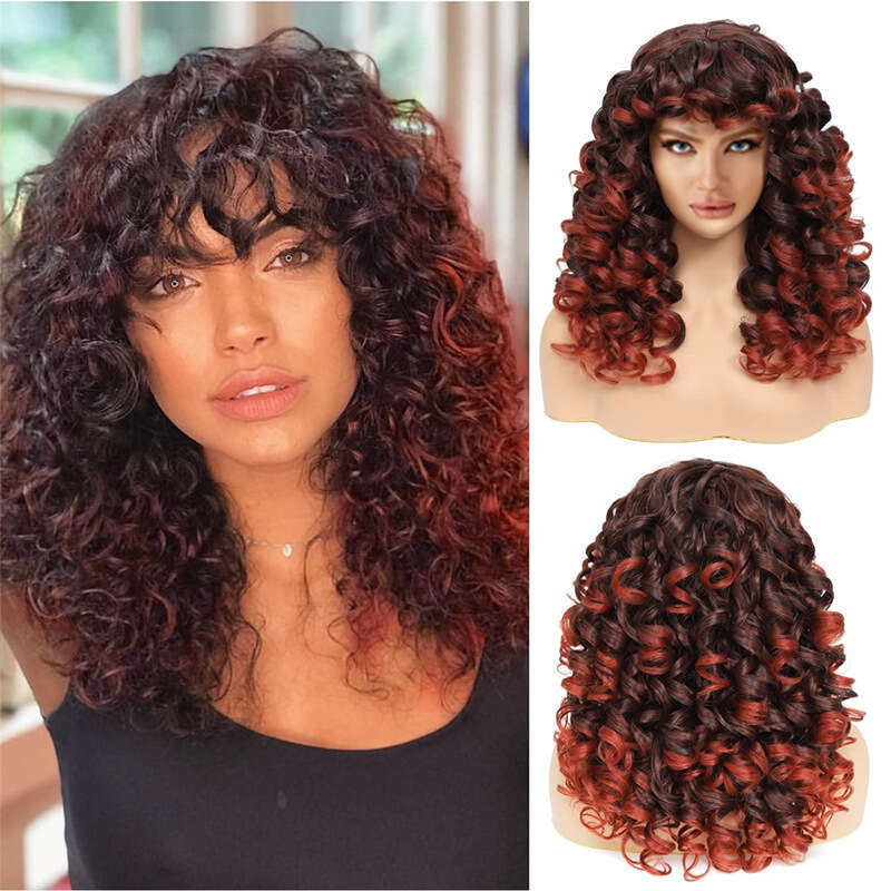 New Women's Wig Synthetic Fiber High Temperature Silk Rose Net Small Curly Hair Cap