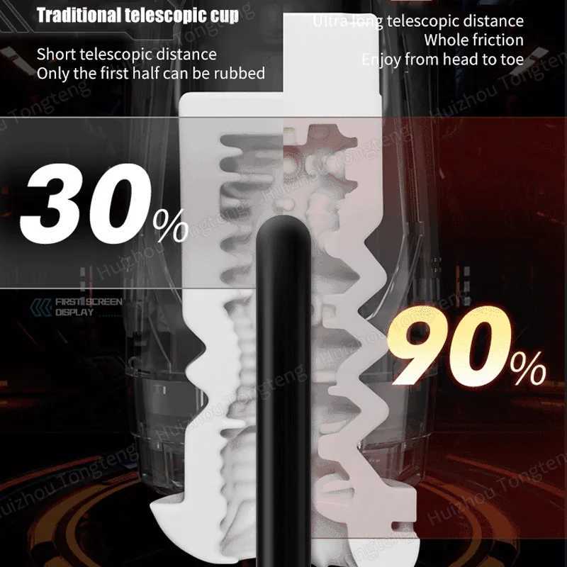 Male Masturbation Cup Telescopic Heated Sucking Pocket Pussy Blowjob Sex Machines Toy Adult Goods for Men Vagina Masturbator 8+ W250621