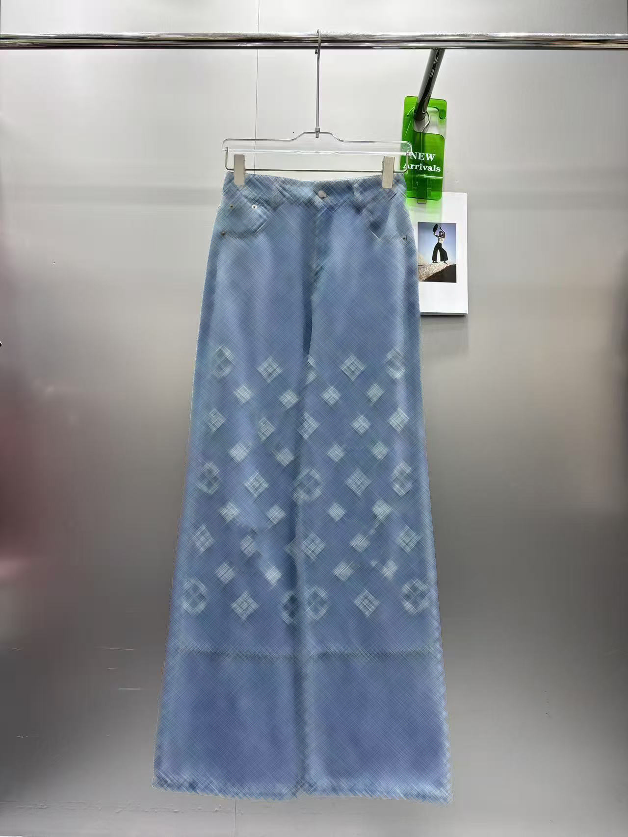 pants women designer denim pants girl brand autumn trousers fashion letter letter logo ladies high waist wide leg denim pants lady leisure denim pants Jun 20