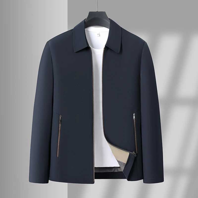 Business Casual Jackets for Men Stand Collar Solid Color Jacket Autumn Korean Work Wear Mens Windbreaker Jacket Winter Coats Men XJ250621