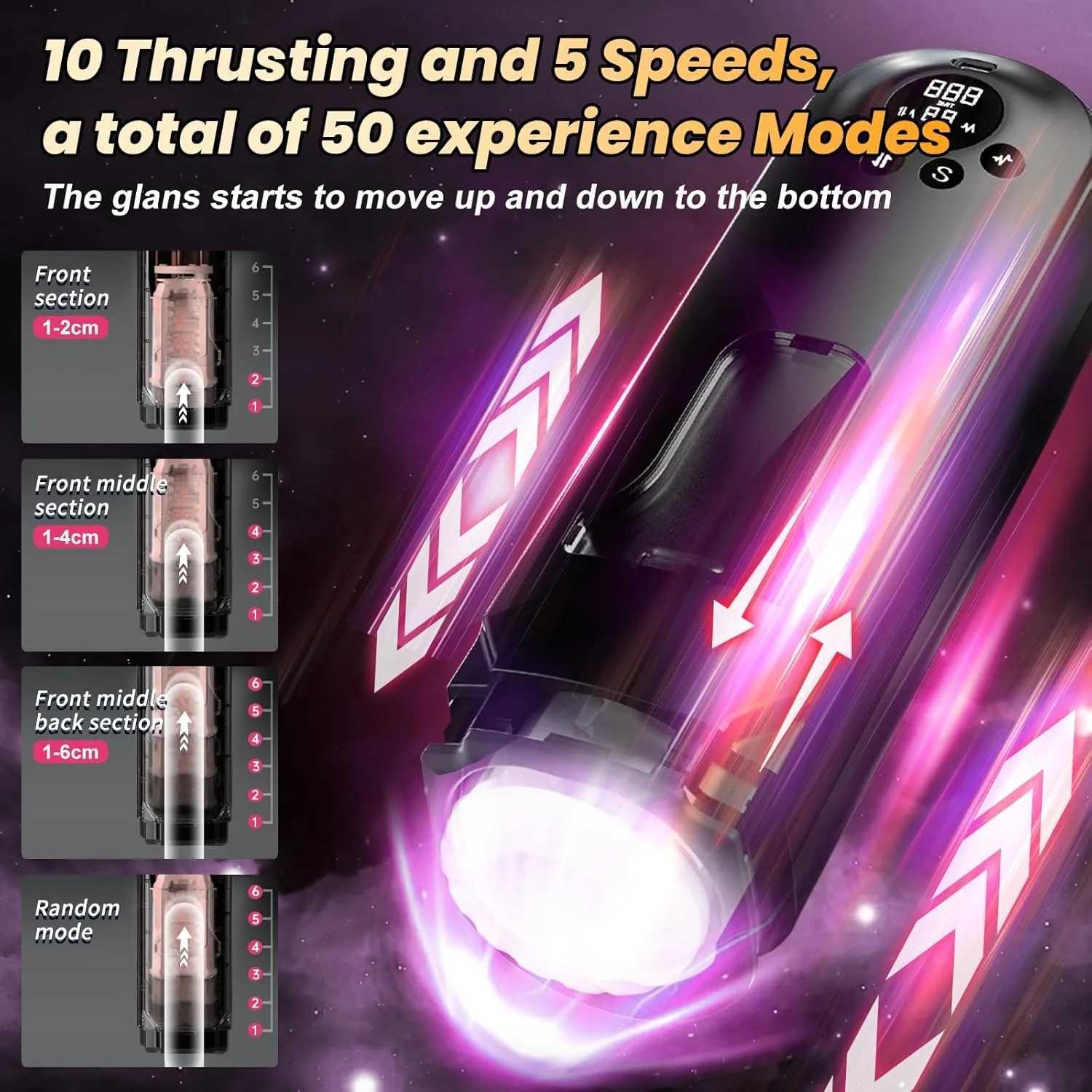 LCD Display Holder Automatic Male Masturbator With Vibration Thrusting Rotating Penis Pump Male Adult Toy Vibrator for Men W250621