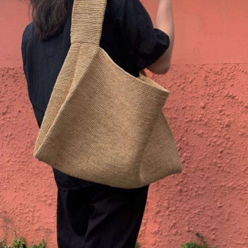 Beach Bag Luxury Straw Bag Straw Tote Fever Same Style Korean Niche Straw For Women Archivepke Simple Fashion Single Shoulder Raffia Bag