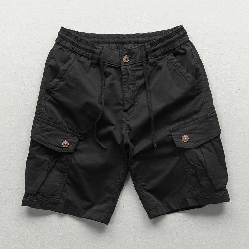 Summer Mens Cargo Shorts Cotton Shorts Korean Fashion Khaki Short Pants Harajuku Mens Clothing Hot Sales Casual Sweatpants W250621