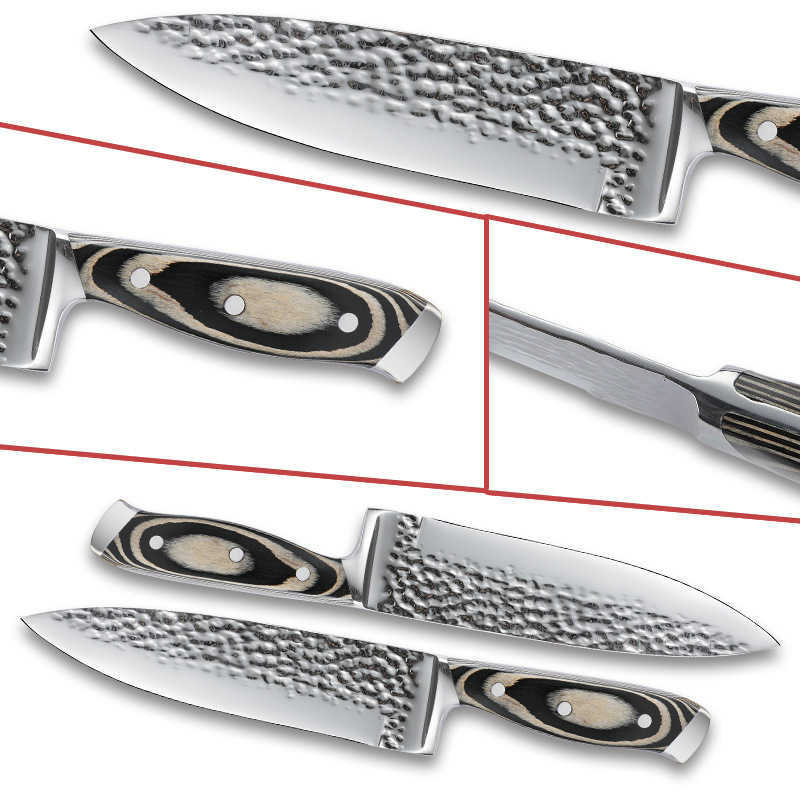 15 pieces/stainless steel kitchen knife set one-piece chefs knife vegetable fruit meat chopped bread steak knife Saints Day X241102