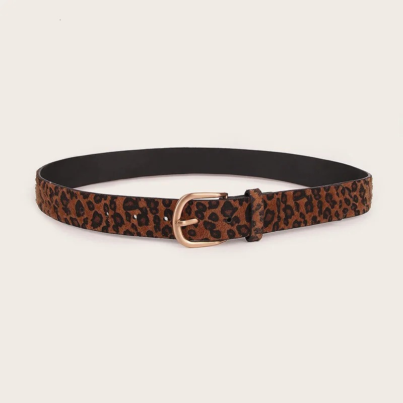 1pc Ins style style retro versatile adjustable needle buckle belt with skirt casual leopard print belt for women 250617
