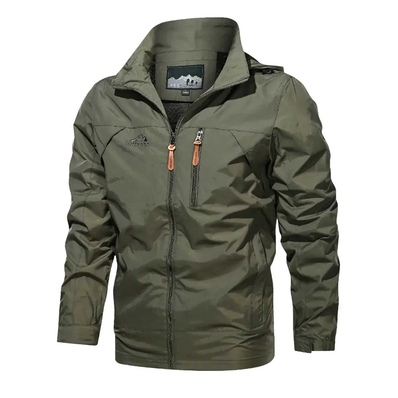 Spring Autumn Mens Windbreaker Men Outdoor Waterproof Tactical Jacket Men Climbing Camping Hooded Coats Mens Rain Coat Clothing XJ250621