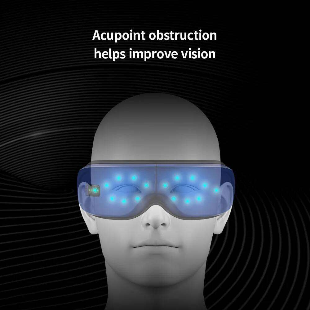 Electric Bluetooth Therapy Massager Music Massage SPA Collapsible Air Pressure Heating Eye Fatigue Relieve Rechargeable