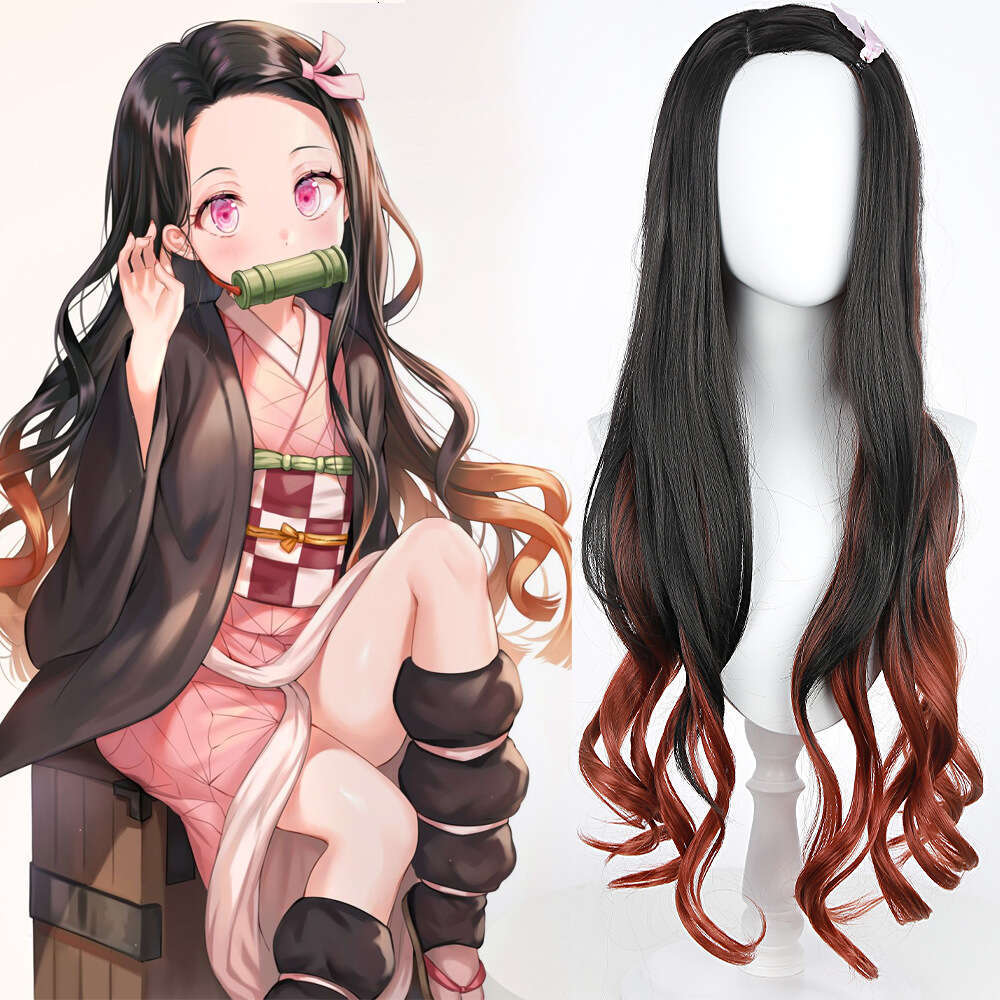 Demon Slayer Cosplay Nezuko Kamado Giyu Tomioka Zenitsu Anime Wig