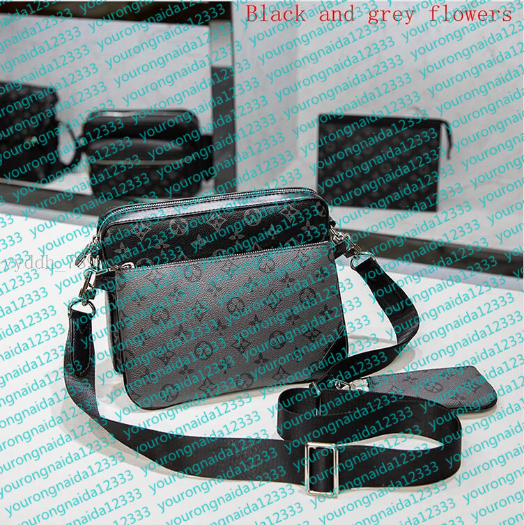 Men and Women Fashion Casual Shoulder TRIO Messenger Bags Pouches Small Wallet Crossbody bags Tote Man's bag Designer Handbag