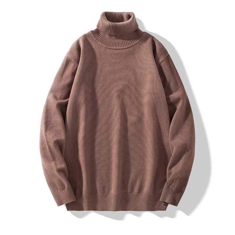 Autumn Winter Mens Mink Velvet Turtleneck Sweater Casual Knitting Pullovers White Black Knitwear Long Sleeve Sweater Pullover Z250621