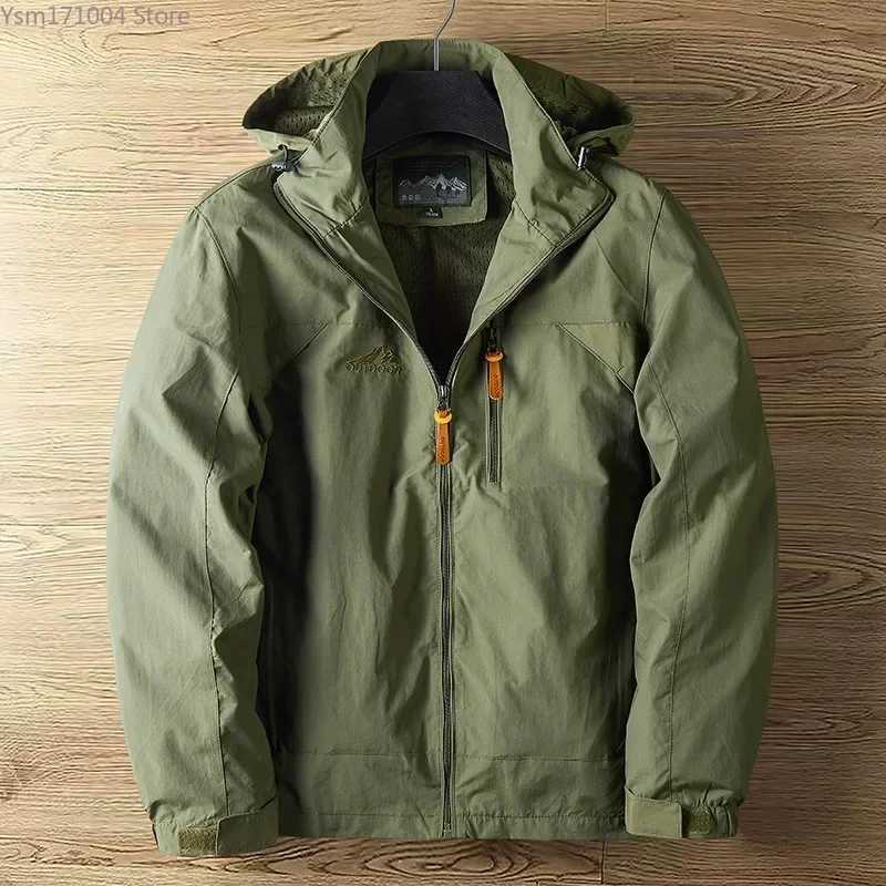 Spring Autumn Mens Jacket Oversized 7XL Thin Breathable Outdoor Hiking Coat Windproof Rainproof Hooded Jackets Mens Clothing XJ250621