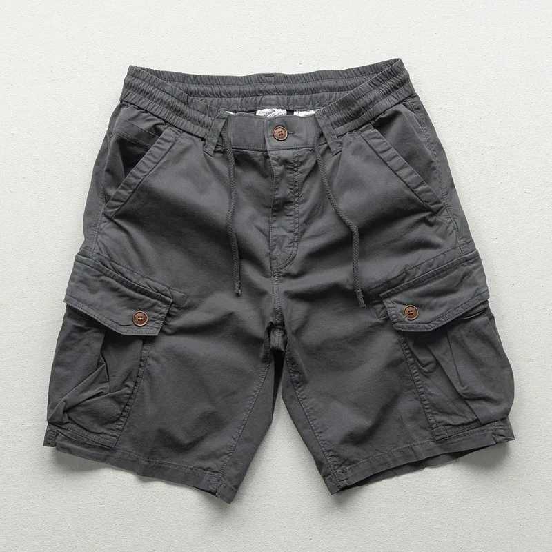 Summer Mens Cargo Shorts Cotton Shorts Korean Fashion Khaki Short Pants Harajuku Mens Clothing Hot Sales Casual Sweatpants W250621