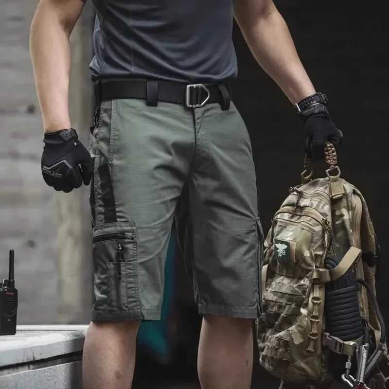 Camouflage Cargo Shorts for Men Summer Quick Drying Multiple Pockets Hunting Pants Outdoor Hiking Fishing Thin Shorts Male Jogger W250621