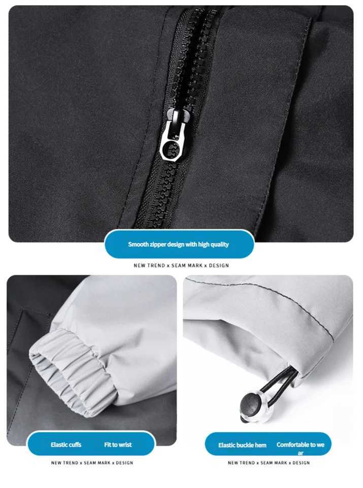 Mens Casual Fashion Gradient Handsome Jacket Top Coat Loose European Size Stand-up CollarXJ250621