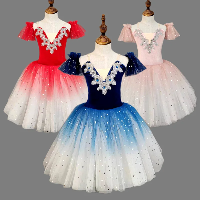 Children's ballet skirt, girls' dance skirt, swan ballet costume, campus dance program, stage collective performance costume