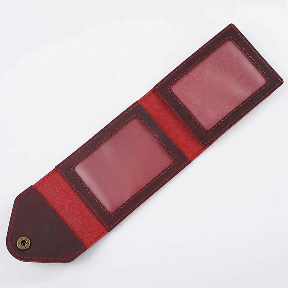 Genuine Leather Credit ID Card Holder Driver License Cover Crazy Horse Leather Ancient Design Fashion Card Case Slim Wallet Z250621
