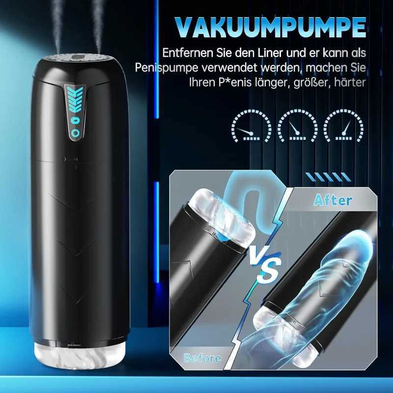 Auto Sucking Rotating Male Masturbation Cup 3D Realistic Vagina Penis Massager Pocket Pussy Dicks Blowjob Stimulator Mens Sex Toy W250621