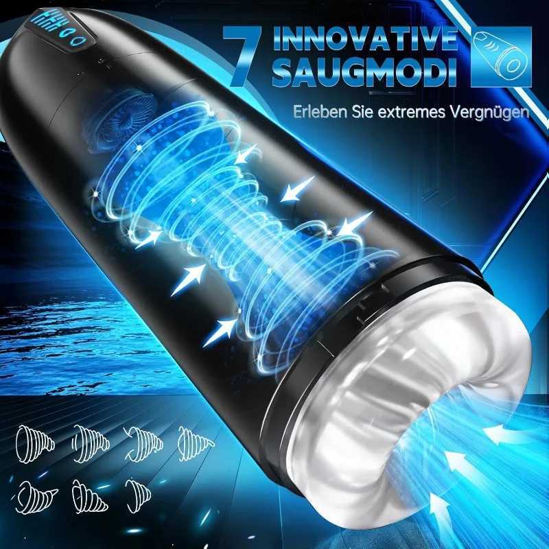 Auto Sucking Rotating Male Masturbation Cup 3D Realistic Vagina Penis Massager Pocket Pussy Dicks Blowjob Stimulator Mens Sex Toy W250621